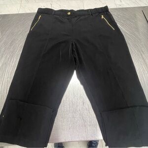 Calvin Klein Black Joggers with Gold Zippers